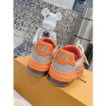 Louis Vuitton Unisex LV Trainer Sneaker Orange Epi Calf Leather Rubber Outsole - Imagen 10