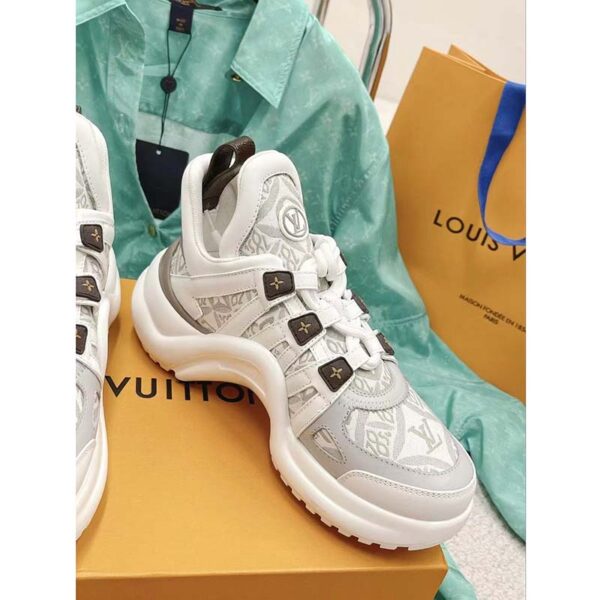 Louis Vuitton Women LV Archlight Sneaker Beige Jacquard Textile Oversized Rubber (2)