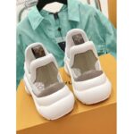 Louis Vuitton Women LV Archlight Sneaker Beige Jacquard Textile Oversized Rubber - Image 4