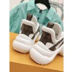 Louis Vuitton Women LV Archlight Sneaker Brown Patent Monogram Canvas Technical Fabrics - Image 5