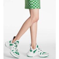 Louis Vuitton Women LV Archlight Sneaker Green Monogram Velvet Oversized Rubber 5 Cm Heel (3)
