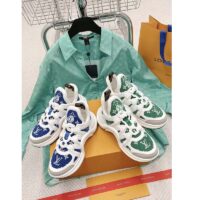 Louis Vuitton Women LV Archlight Sneaker Green Monogram Velvet Oversized Rubber 5 Cm Heel (3)