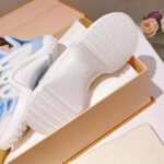 Louis Vuitton Women LV Archlight Sneaker Light Blue Printed Cotton Oversized Rubber Outsole – Image 7