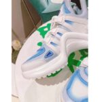 Louis Vuitton Women LV Archlight Sneaker Light Blue Printed Cotton Oversized Rubber Outsole – Image 8