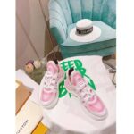 Louis Vuitton Women LV Archlight Sneaker Pink Printed Cotton Oversized Rubber Outsole - immagine 6