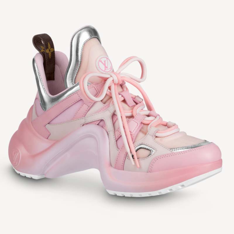 Louis Vuitton Archlight Sneakers in Pink & Gold