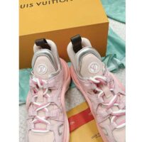 Louis Vuitton Women LV Archlight Sneaker Rose Clair Pink Mix Materials Ribbon Laces (6)