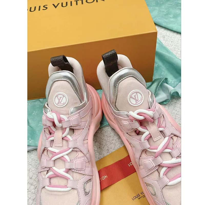 Louis Vuitton LV Women Charlie Sneaker Rose Clair Pink Recycled Rubber LV  Initials - LULUX