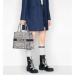 Dior Unisex CD Medium Book Tote Navy Blue Toile De Jouy Embroidery - Image 14