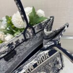 Dior Unisex CD Medium Book Tote Navy Blue Toile De Jouy Embroidery - Image 10