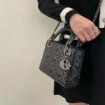 Dior Women CD Mini Lady Dior Bag Black Lucky Star Cannage Lambskin - Image 12