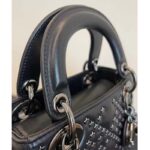 Dior Women CD Mini Lady Dior Bag Black Lucky Star Cannage Lambskin - Image 7