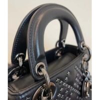 Dior Unisex CD Mini Lady Dior Bag Black Lucky Star Cannage Lambskin (6)