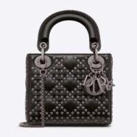 Dior Women CD Mini Lady Dior Bag Black Lucky Star Cannage Lambskin