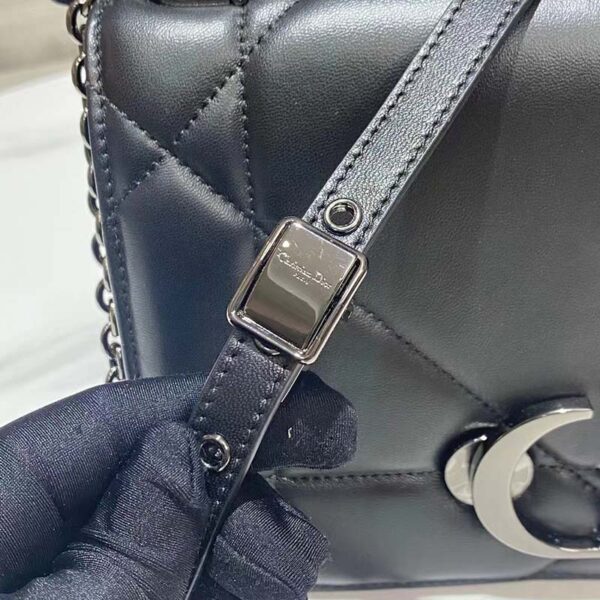 Dior Women CD 30 Montaigne Chain Bag Handle Black Maxicannage Lambskin (2)