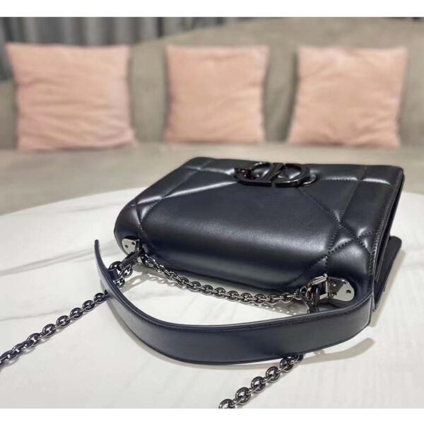 Dior Women CD 30 Montaigne Chain Bag Handle Black Maxicannage Lambskin (7)