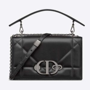 Dior Women CD 30 Montaigne Chain Bag Handle Black Maxicannage Lambskin