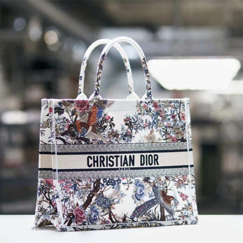 FWRD Renew Dior Floral Book Tote Bag in Multi