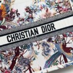 Dior Women CD Large Book Tote Ecru Multicolor Jardin D'Hiver Embroidery - Imagen 11