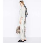 Dior Women CD Large Book Tote Ecru Multicolor Jardin D'Hiver Embroidery - Imagen 15