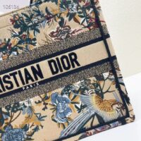 Dior Women CD Medium Book Tote Beige Multicolor Jardin D’Hiver Embroidery (10)