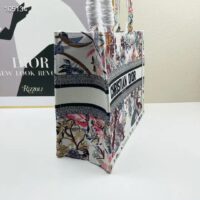 Dior Women CD Medium Book Tote Ecru Multicolor Jardin D’Hiver Embroidery (3)