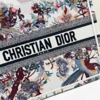 Dior Women CD Medium Book Tote Ecru Multicolor Jardin D’Hiver Embroidery (3)