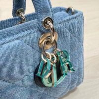 Dior Women CD Medium Lady D-Joy Bag Blue Cannage Denim (9)