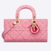 Dior Women CD Medium Lady D-Joy Bag Bright Pink Cannage Denim