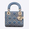 Dior Women CD Mini Lady Dior Bag Denim Blue Lucky Star Cannage Lambskin