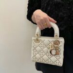 Dior Women CD Mini Lady Dior Bag Latte Lucky Star Cannage Lambskin – Image 11