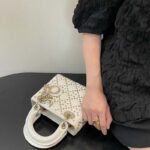 Dior Women CD Mini Lady Dior Bag Latte Lucky Star Cannage Lambskin – Image 12