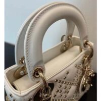 Dior Women CD Mini Lady Dior Bag Latte Lucky Star Cannage Lambskin (5)