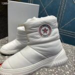 Dior Women Shoes CD Dior Frost Ankle Boot White Quilted Nylon Shearling - Image 5