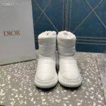 Dior Women Shoes CD Dior Frost Ankle Boot White Quilted Nylon Shearling - Image 4
