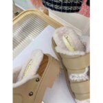 Dior Women Shoes CD Diorquake Strap Sandal Hazelnut Calfskin White Shearling - Image 9