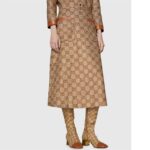 Gucci Blondie Women's Boot Crystals Beige Ebony GG Canvas Low 5 Cm Heel - Bild 12