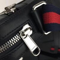 Gucci GG Black Messenger Black Grey GG Supreme Canvas Blue Red Web (3)