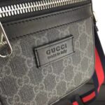 Gucci GG Unisex Black Messenger Black Grey GG Supreme Canvas Blue Red Web – Bild 7