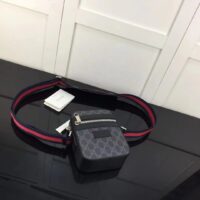 Gucci GG Black Messenger Black Grey GG Supreme Canvas Blue Red Web (3)