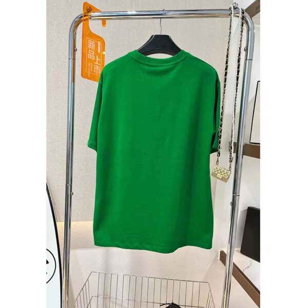 Gucci GG Men Adidas x Gucci Cotton Jersey T-Shirt Green Jersey Crewneck Oversize Fit (9)