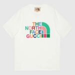 Gucci GG Herr The North Face x Gucci T-shirt Bomullsjersey Rundringad Oversize Passform