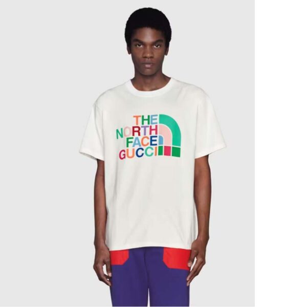 Gucci GG Men The North Face x Gucci T-Shirt Cotton Jersey Crewneck Oversize Fit (9)