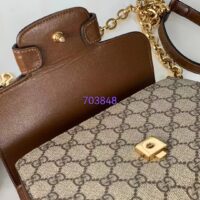 Gucci GG Women Horsebit 1955 Top Handle Bag Light Brown Gold Toned Hardware (1)