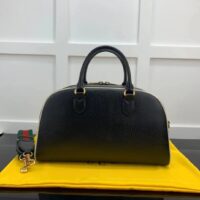 Gucci Unisex Adidas x Gucci Large Duffle Bag Black Leather Interlocking G (6)