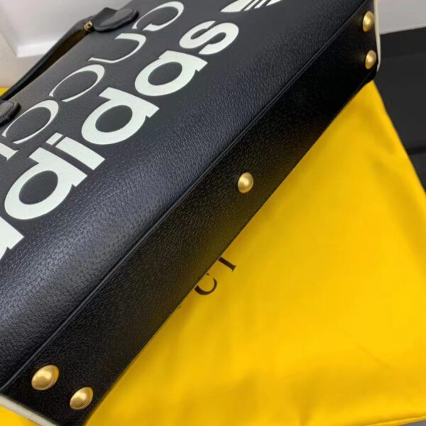 Gucci Unisex Adidas x Gucci Large Duffle Bag Black Leather Interlocking G (10)