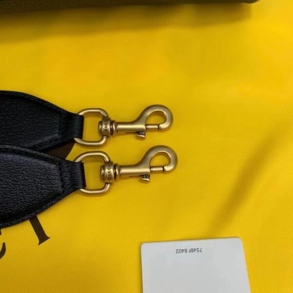 Gucci Unisex Adidas x Gucci Large Duffle Bag Black Leather Interlocking G (4)