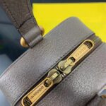 Gucci Unisex Adidas x Gucci Mini Top Handle Bag Beige Brown GG Crystal Canvas - Imagen 9