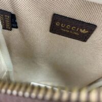 Gucci Unisex Adidas x Gucci Mini Top Handle Bag Beige Brown GG Crystal Canvas (10)