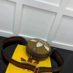 Gucci Unisex Adidas x Gucci Ophidia Small Shoulder Bag Beige Brown GG Crystal Canvas - immagine 6